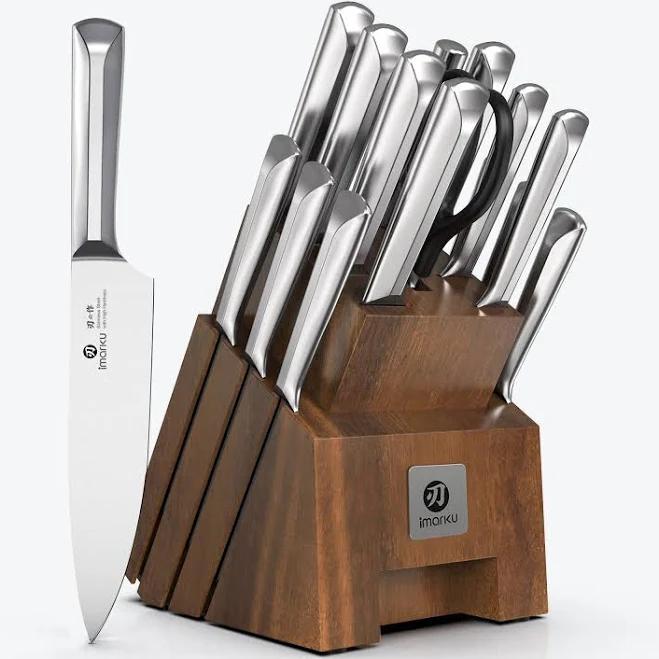 Imarku Katana Series 16 Piece Japanese Stainless Steel Knife Set