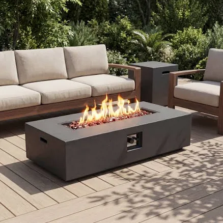 Christopher Knight Home Aidan Outdoor Rectangular Fire Table