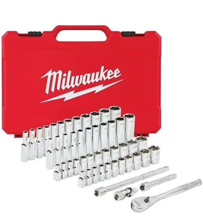 Milwaukee 1/4" Drive SAE & Metric Ratchet & Socket Set