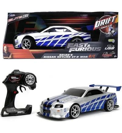 Fast & Furious 1:10 Nissan Skyline GT-R R34 Drift RC Radio Control Cars