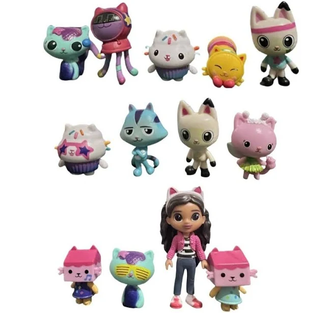 Set 13pcs Gabbys Dollhouse Figure Model Toys Dolls Cake Topper Gift Kids Decor