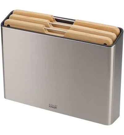 Joseph Joseph Folio Steel 3-Piece Bamboo Cutting Board Set
