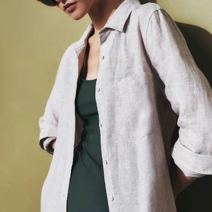 Women's Quince 100% European Linen Shirt Dress