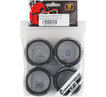DS Racing Competition Series III LF4 RWD Drift Tire 4 pcs For 110 Drift RC