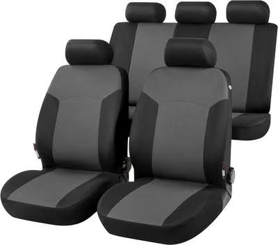Bdk PolyPro Car Seat Covers Full Set Black Front and Rear Split Bench Seat Covers