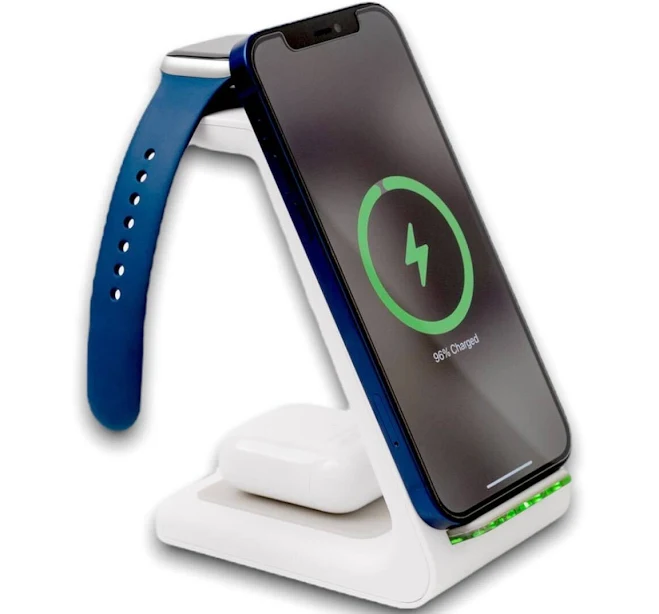 Blue Bolt Chargers 3 in 1 Wireless Charging Station